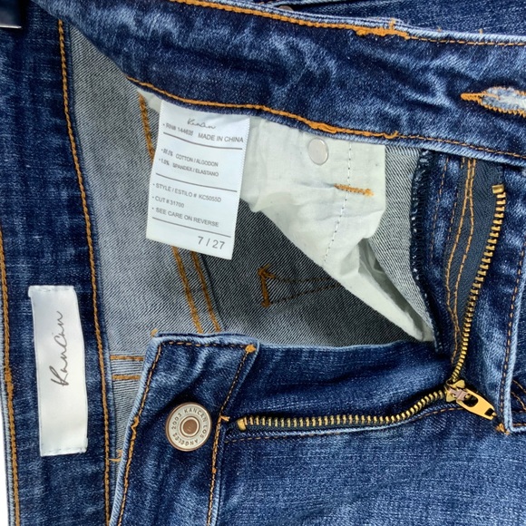 KanCan Mid Rise Distressed Skinny Jeans Size 27 Blue Jeans With Stretch H14 - Picture 9 of 11